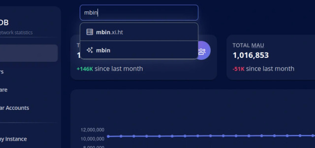 A mbin.xi.ht domain appears above the mbin software in the search results!?