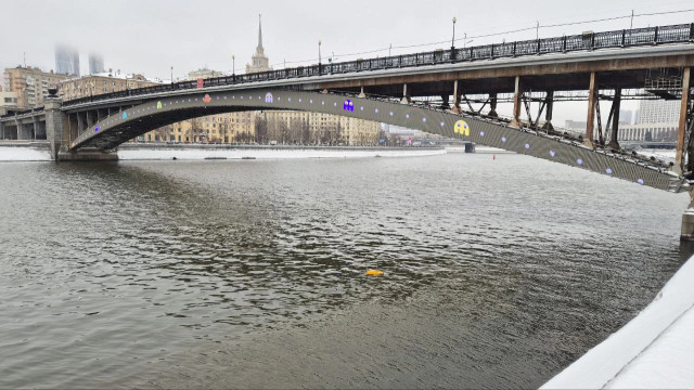 неведомая хрень типа надводного дрова в Москва-реке