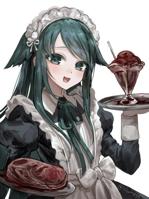 Saya from Saya no Uta in maid dress