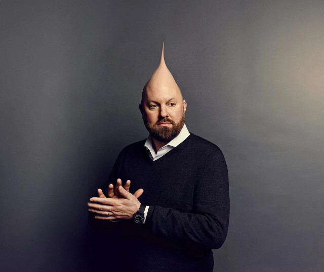 marc andreessen with a needle point head