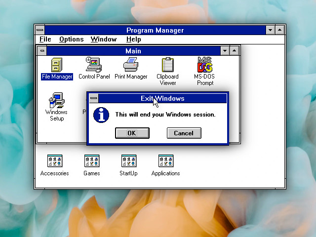 Windows 3.1 if it has drop shadows from windows